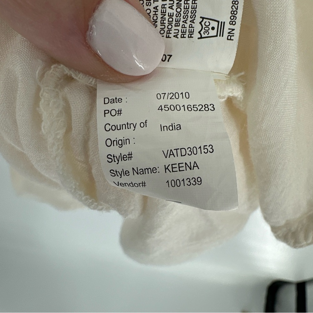 Nine West Vintage America Jean Ivory Boho‎ Keena Dress Womens Size Medium 2010 - Picture 7 of 13
